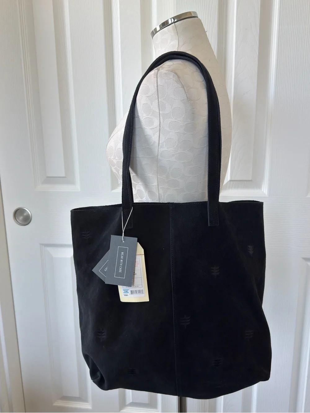 TOMS Black Soft Suede Cosmopolitan Tote